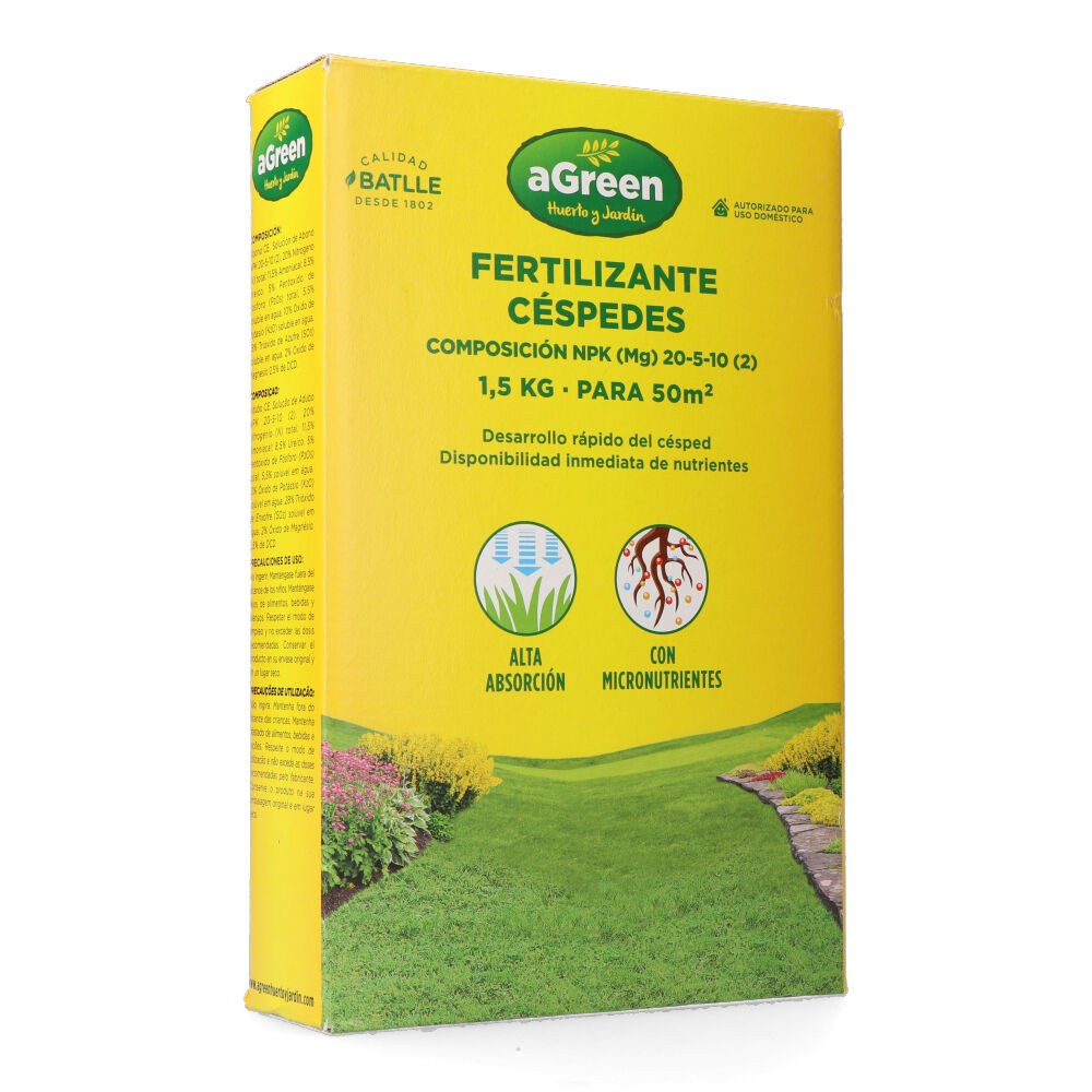 Fertilizante granulado para relvado, 1,5 kg - 50 m²_0