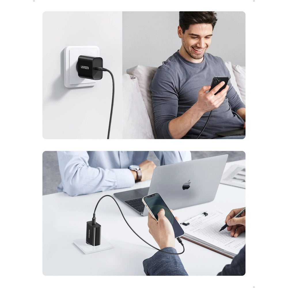 Ugreen USB wall charger Type C 20W Power Delivery black (10191)_7