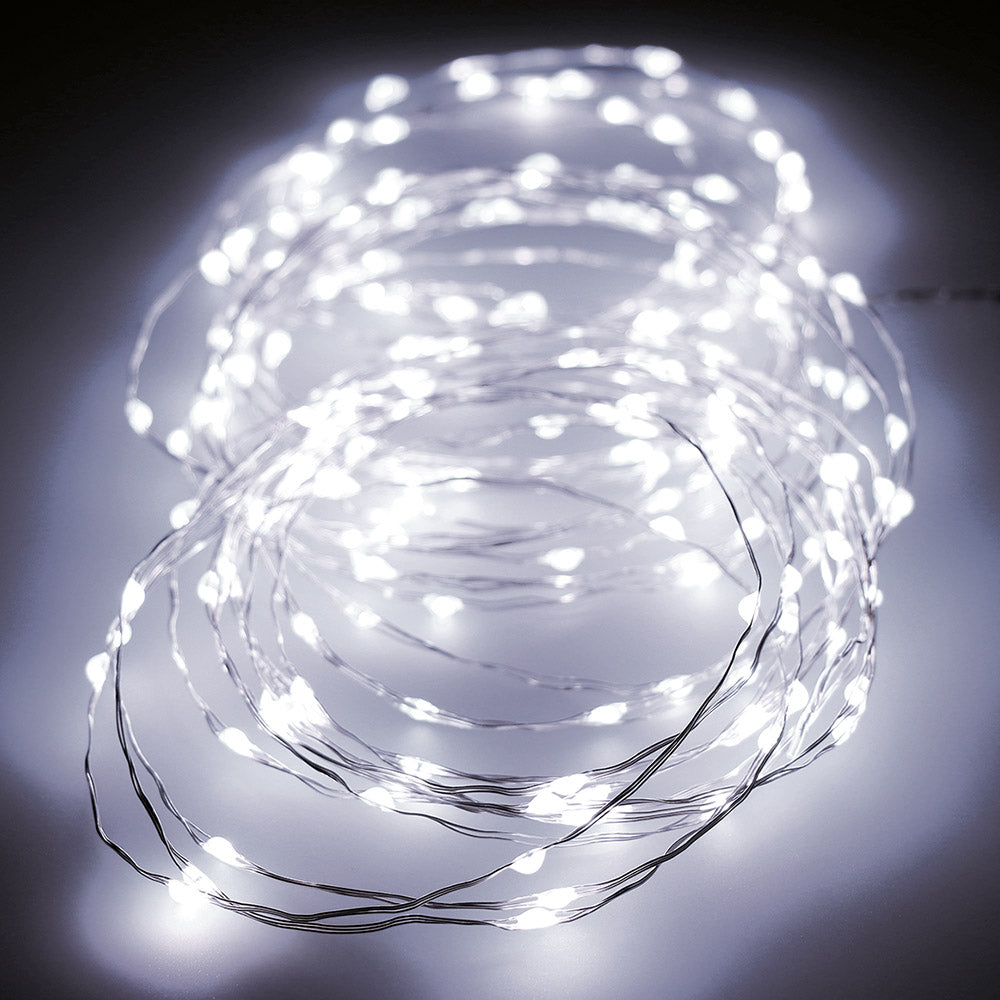 Grinalda micro led, intermitente, 180 leds, branco frio. lumineo_0