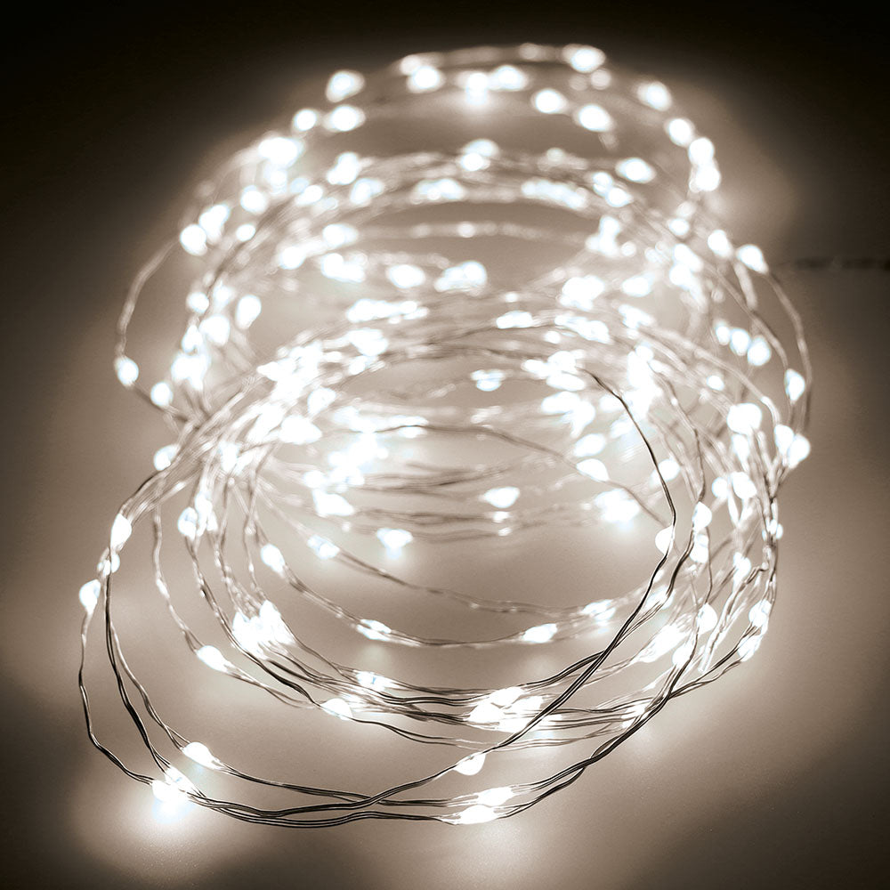Micro led garland 180 leds, multifuncional, luz quente, exterior, 9 m_0