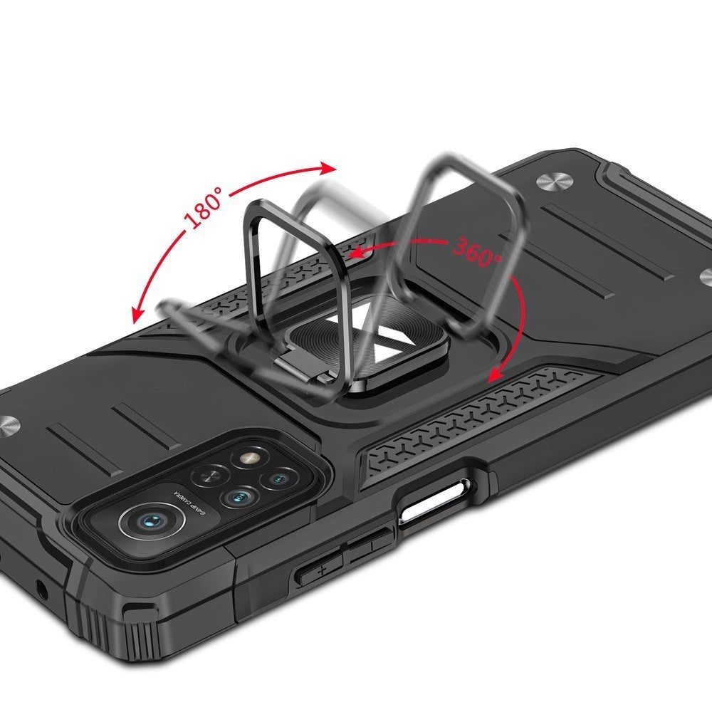 Wozinsky Ring Armor Case Kickstand Tough Rugged Cover for Samsung Galaxy A72 4G pink_6