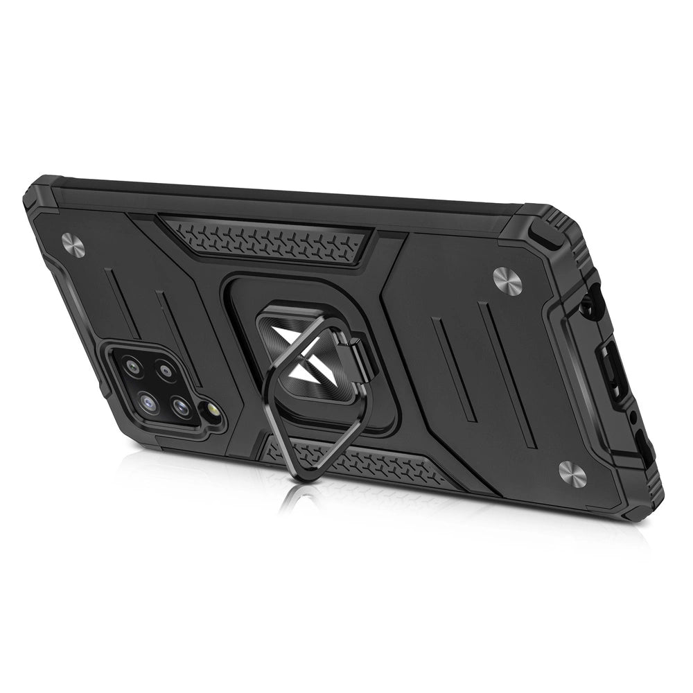 Wozinsky Ring Armor Case Kickstand Tough Rugged Cover for Samsung Galaxy A42 5G black_3