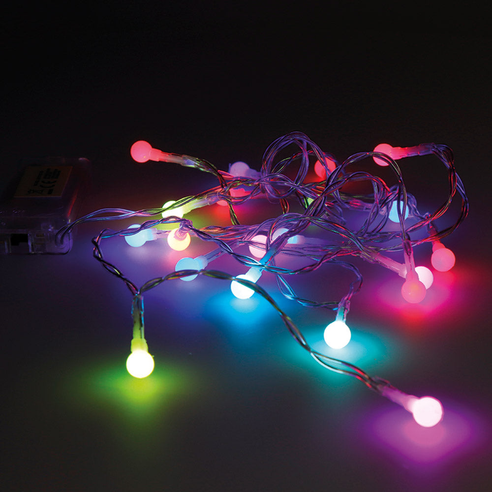 Grinalda a pilhas rgb 20 leds multicor esféricos 8mm ip20 2,3m_0