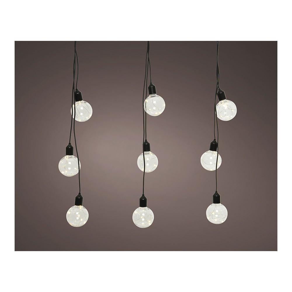 Grinalda lâmpadas em forma globo, 12 leds branco quente ip44 3m_0