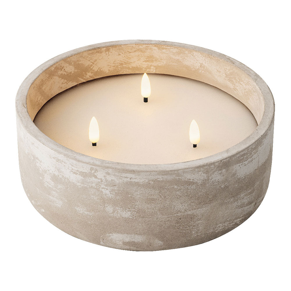 Vela a pilhas interior e exterior 28x8cm 3 leds efeito chama lumineo_0