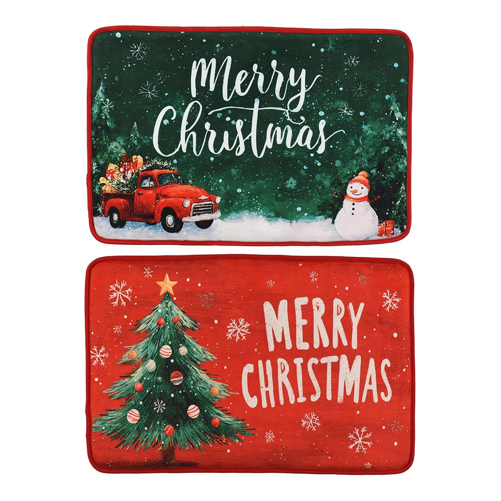 Tapete de entrada com música de natal, uso interior, modelos variados, 60 x 40 cm_0
