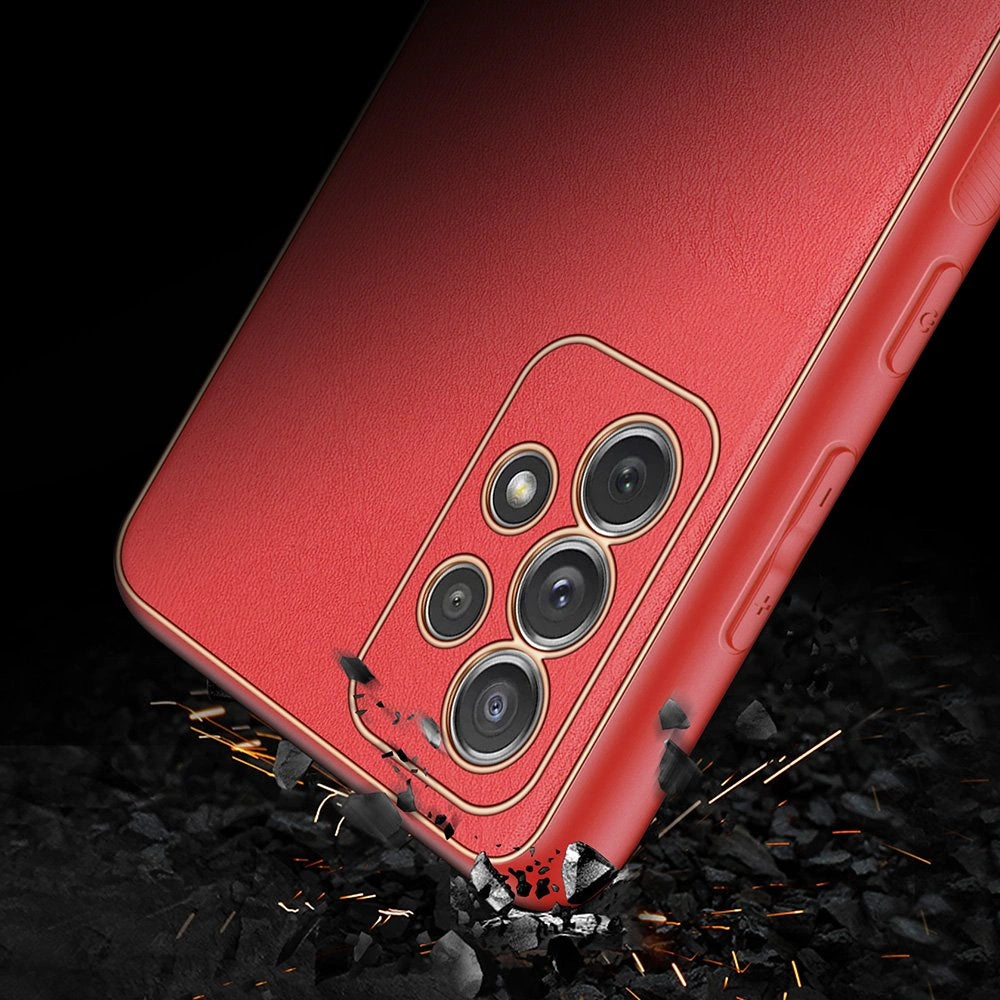 Dux Ducis Yolo elegant case made of soft TPU and PU leather for Samsung Galaxy A72 4G red_10