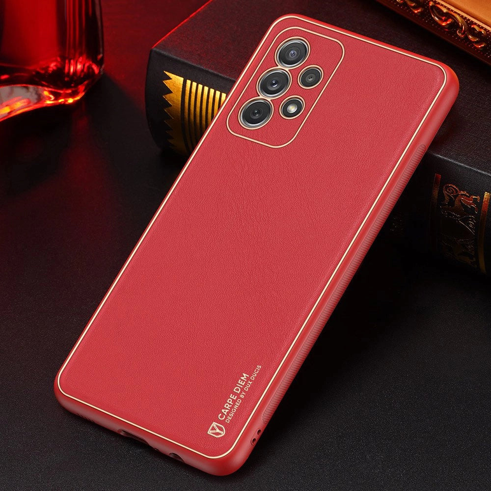 Dux Ducis Yolo elegant case made of soft TPU and PU leather for Samsung Galaxy A72 4G red_12