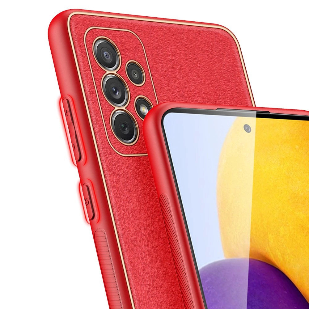 Dux Ducis Yolo elegant case made of soft TPU and PU leather for Samsung Galaxy A72 4G red_6