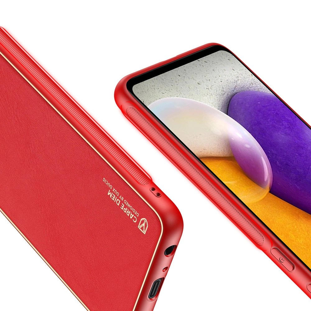 Dux Ducis Yolo elegant case made of soft TPU and PU leather for Samsung Galaxy A72 4G red_7
