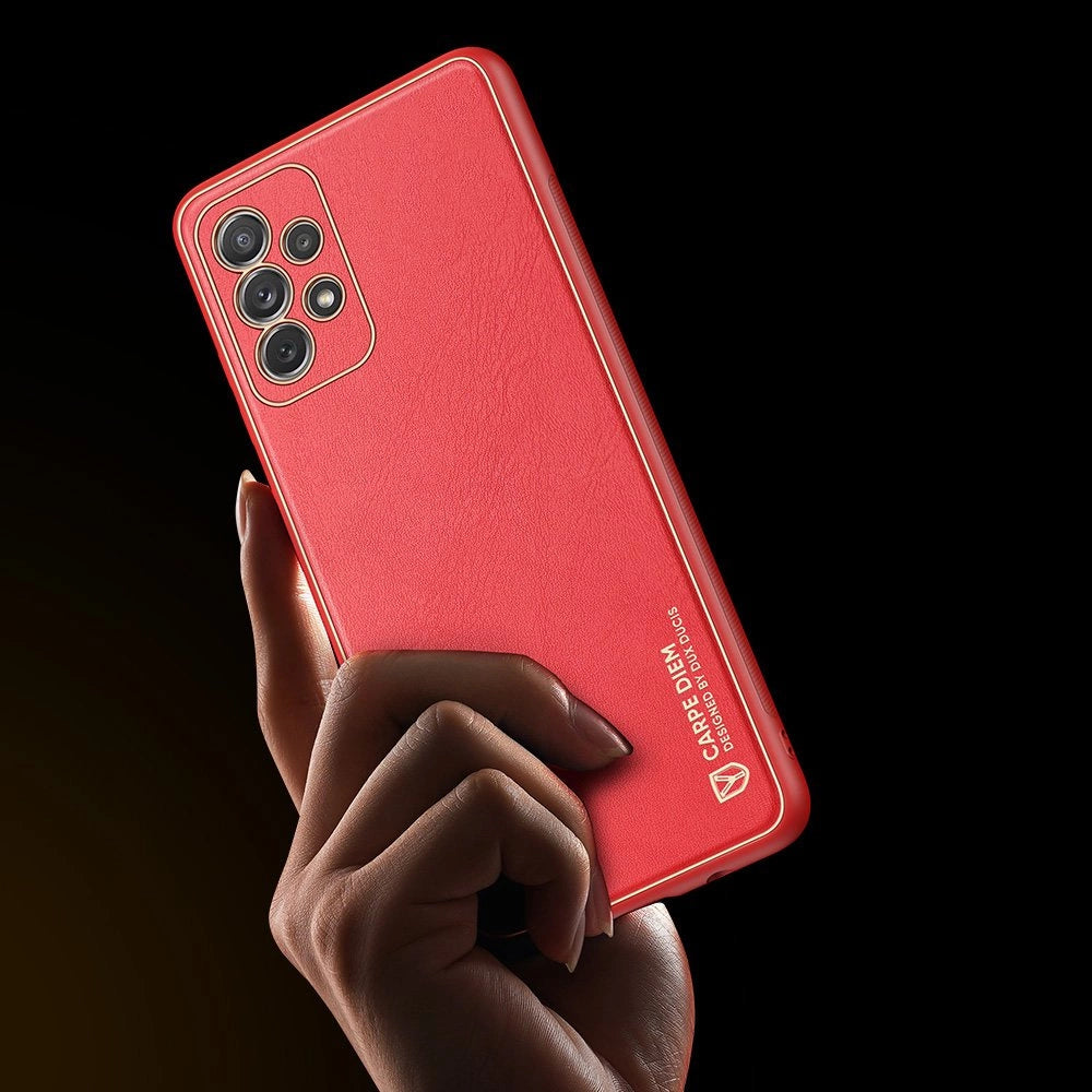 Dux Ducis Yolo elegant case made of soft TPU and PU leather for Samsung Galaxy A72 4G red_8