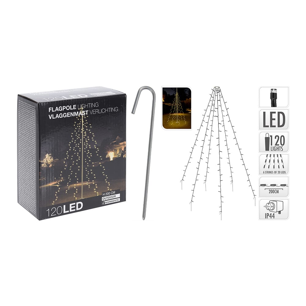 Cortina branco quente 120 leds especial para árvores ip44 2m (altura)_0