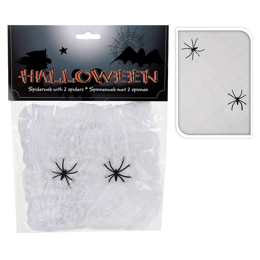 Teia de aranha halloween com 2 aranhas 50x40cm_0