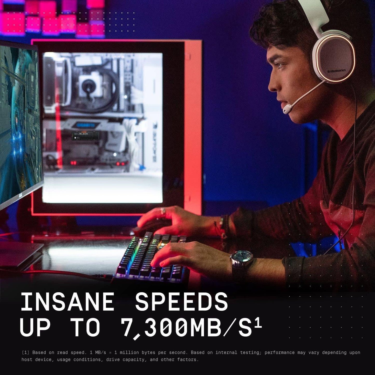 SSD M.2 2280 Western Digital WD Black SN850X 1TB c/ Heatsink 3D NAND NVMe PCIe Gen 4.0x4