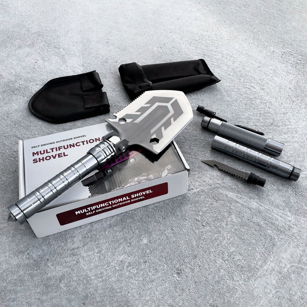 Survival shovel 10-in-1 folding shovel with knife, screwdriver, glass breaker_4