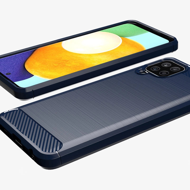 Carbon Case Flexible Cover TPU Case for Samsung Galaxy A22 4G black_4