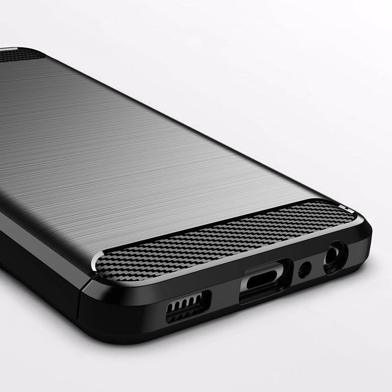Carbon Case Flexible Cover TPU Case for Samsung Galaxy A22 4G black_9