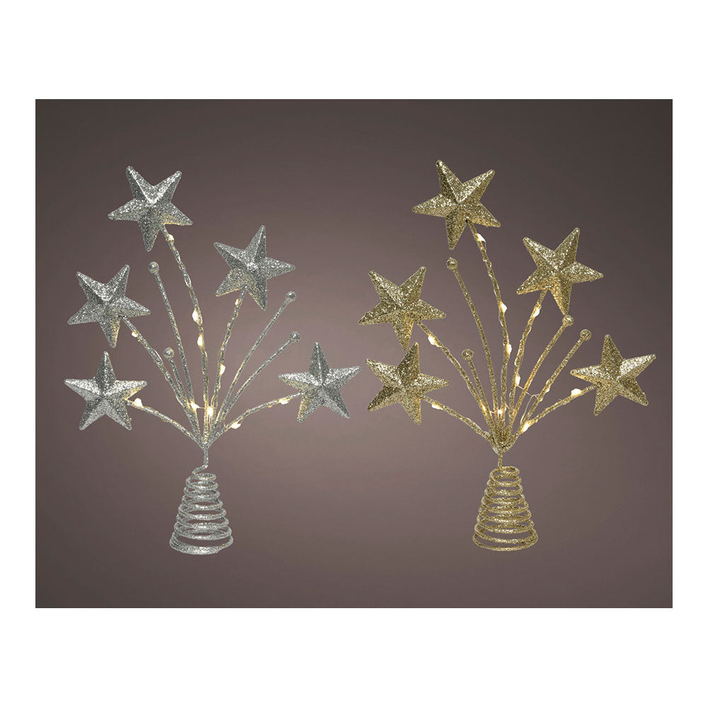 Enfeite para árvore de natal estrelas 5x21x31cm 12 leds cores sortidas_0