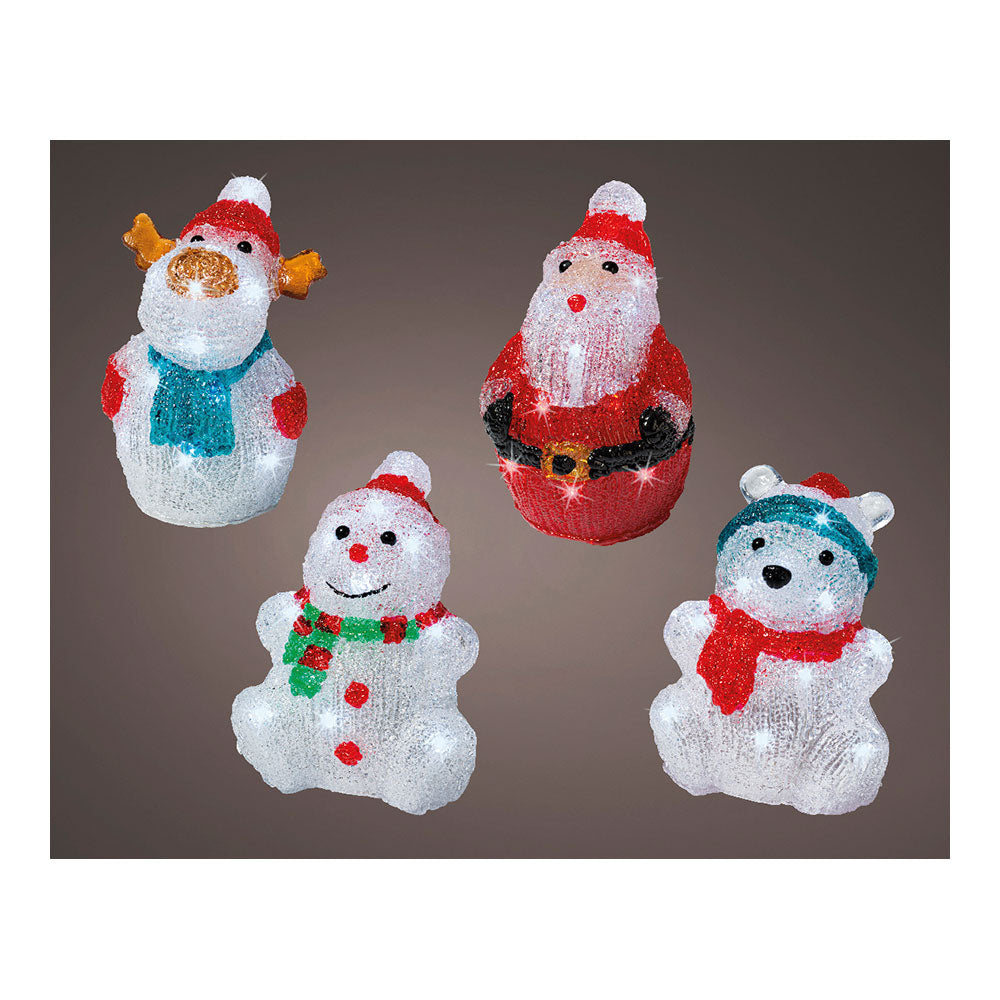 Figuras acrÃlicas led para interior 13x10x16cm 16 leds modelos sortidos_0