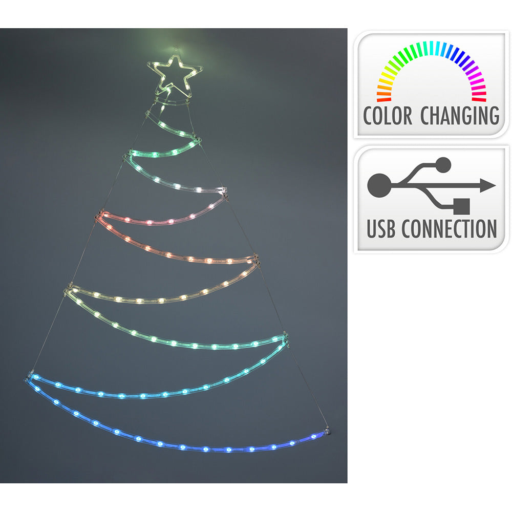 Ãrvore adorno led, rgb, conexão usb_0