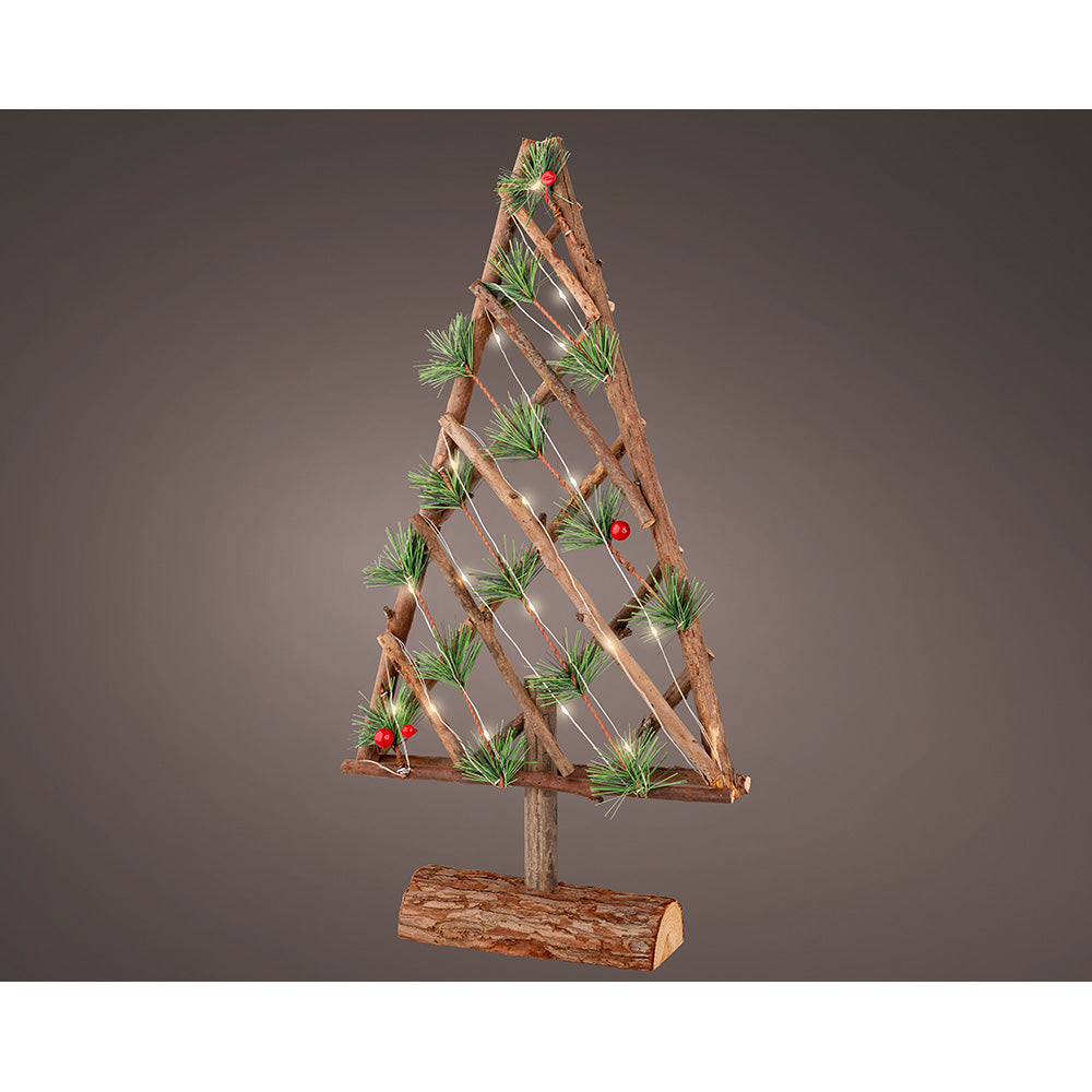 Ãrvore decorativa em madeira micro leds, 48 cm_0