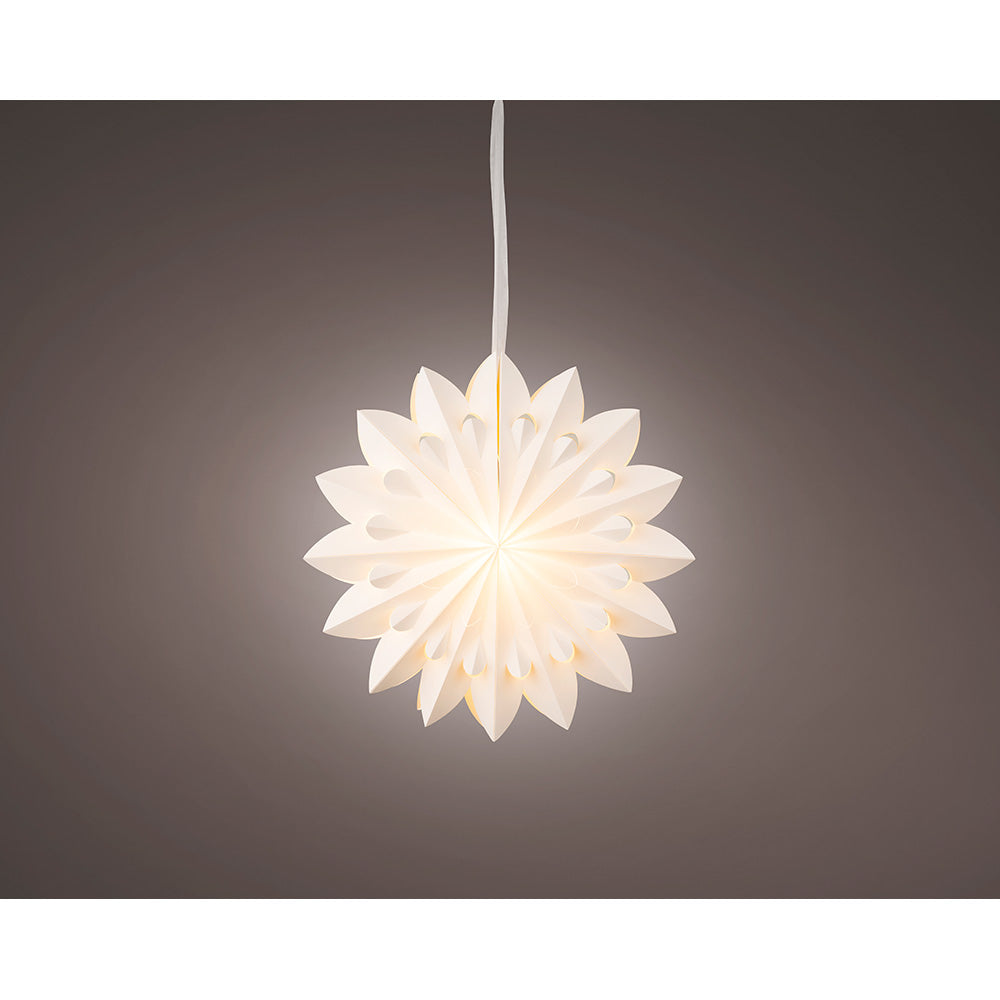 Enfeite estrela de papel com led, ø40 x 20,5 cm_0