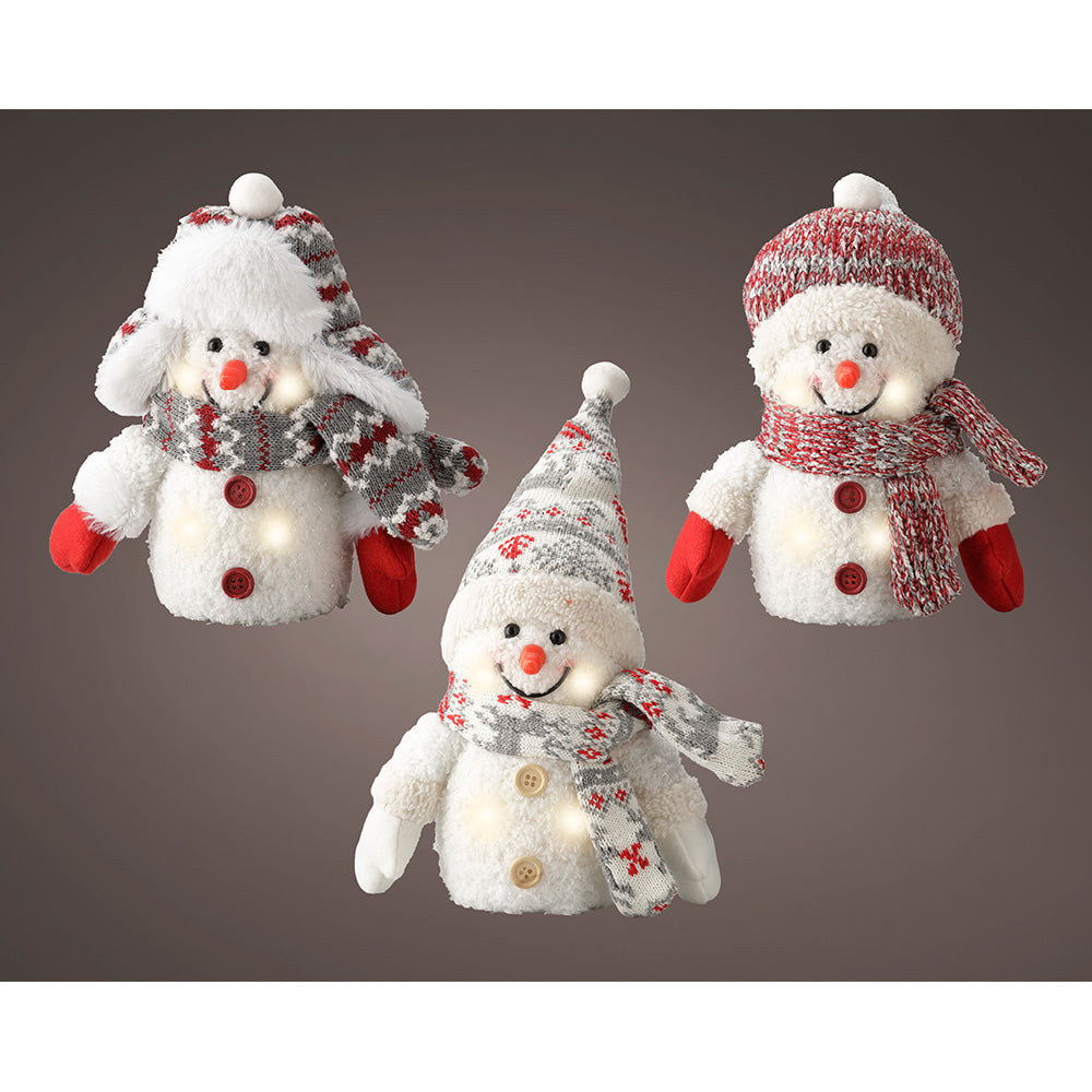 Boneco de neve com microled, modelos vários, 11 x 8 x 8 cm_0