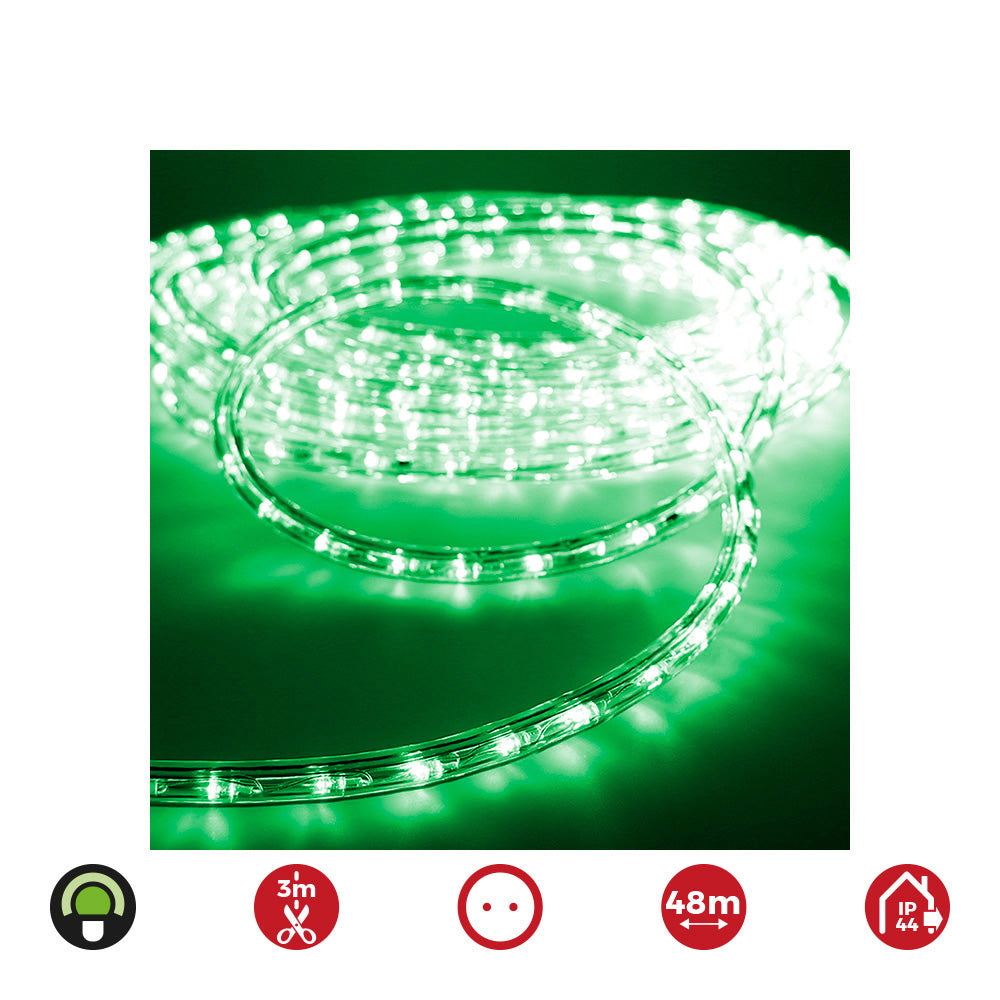 Tubo led flexiado 2 vias multifunções 48m. 36 leds/m ip44 verde_0