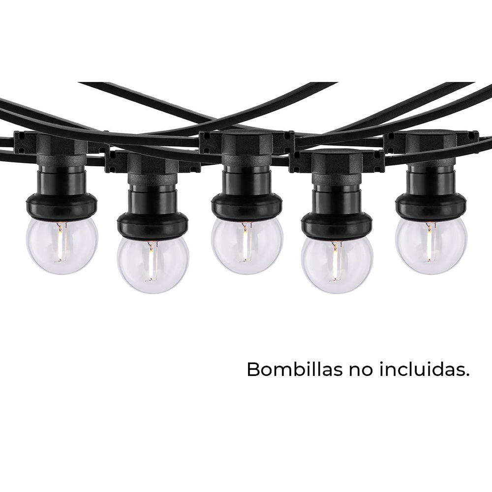 Grinalda com 40 casquilhos 2000w 50-60 hz 220-240v e27 ip44 20m_0