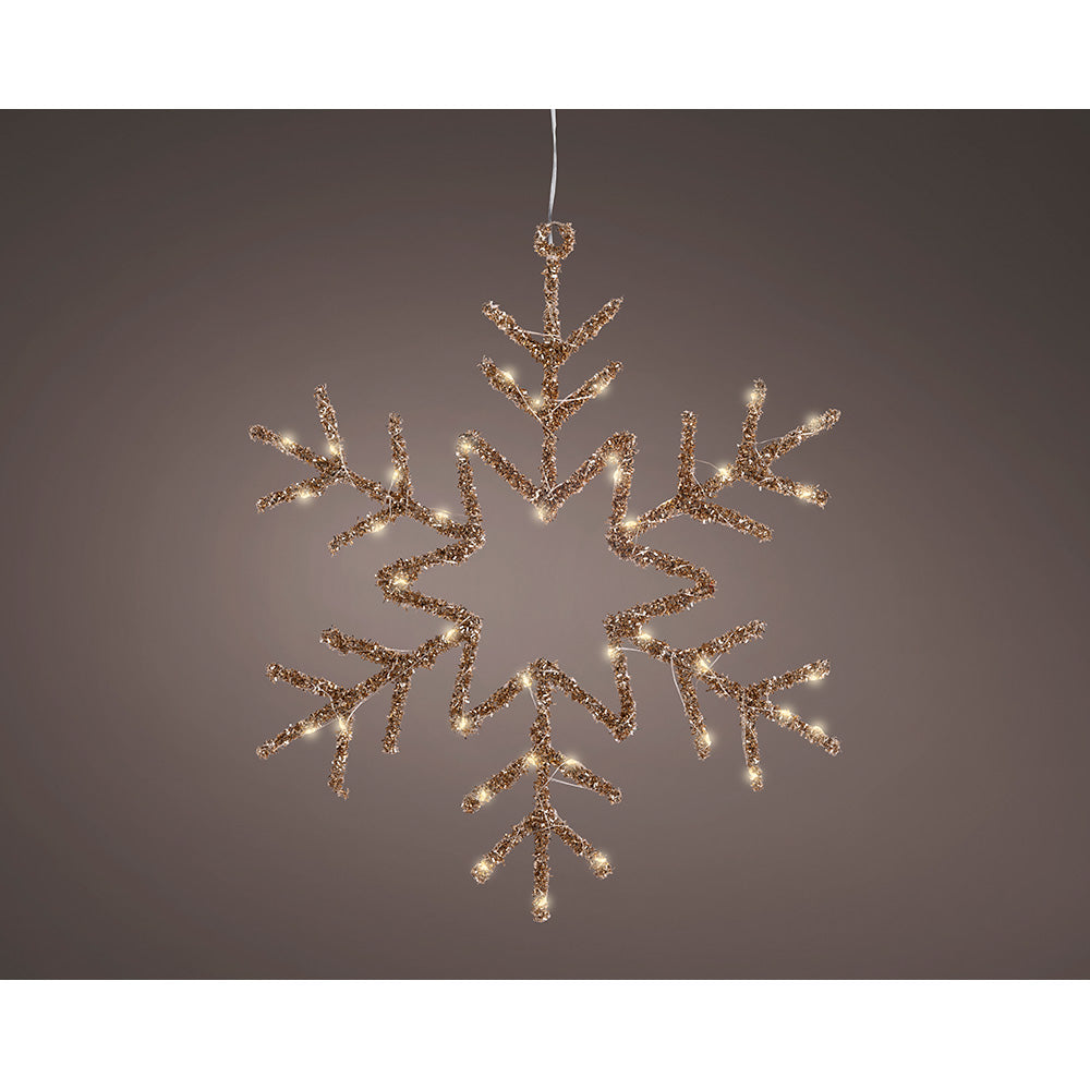 Luz led decorativa floco de neve interior 38 x 38 cm_0