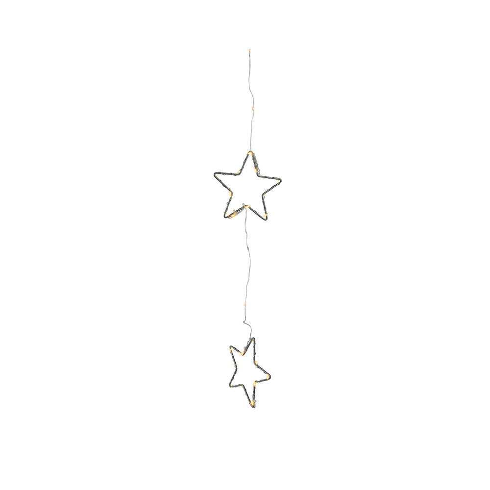 Cortina led com estrelas para exterior, cor prata_0