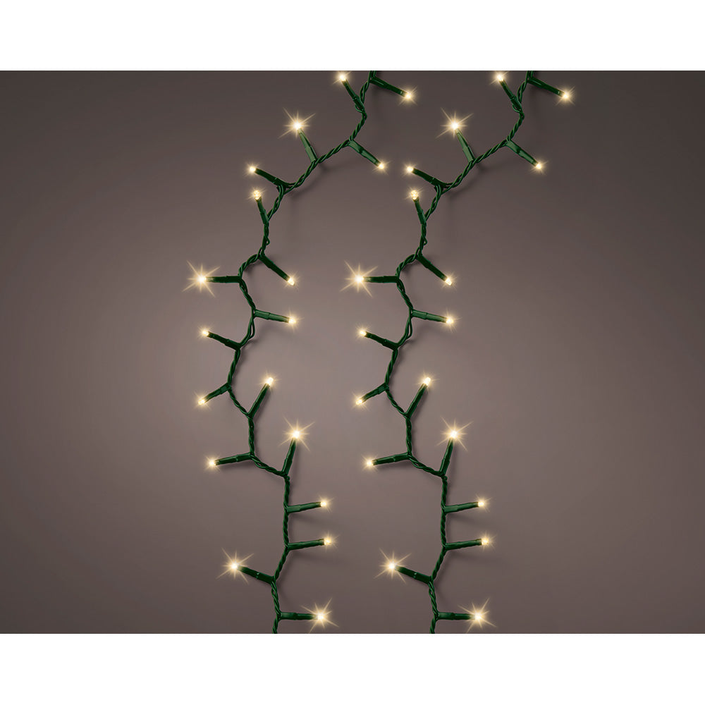 Cordão de led dourado suave com cabo verde para área externa 500 leds 11 m_0