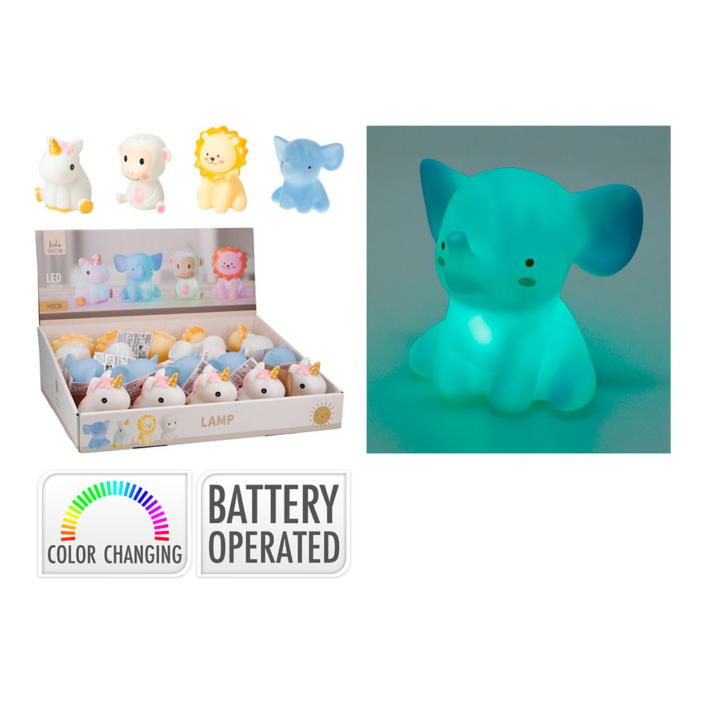 Luminária noturna infantil, luz rgb, 10 cm, vários modelos em formato de animais_0