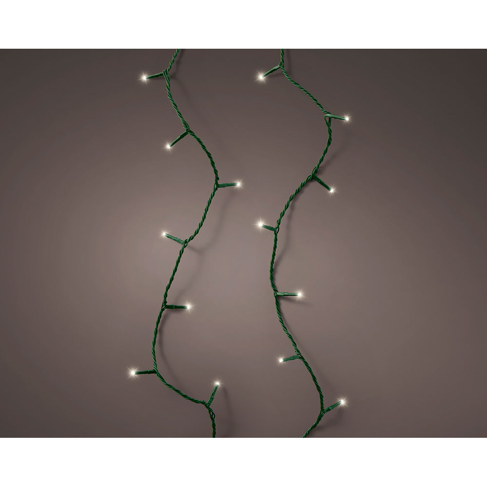 Led garland connect (interconectável) multifuncional 250 leds luz quente com efeito piscante externo verde 18,7 m_0