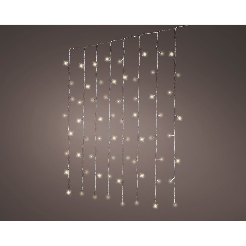 Cortina led multifuncional interconectável, luz branca quente, 200 leds, 1,5 x 2 m_0