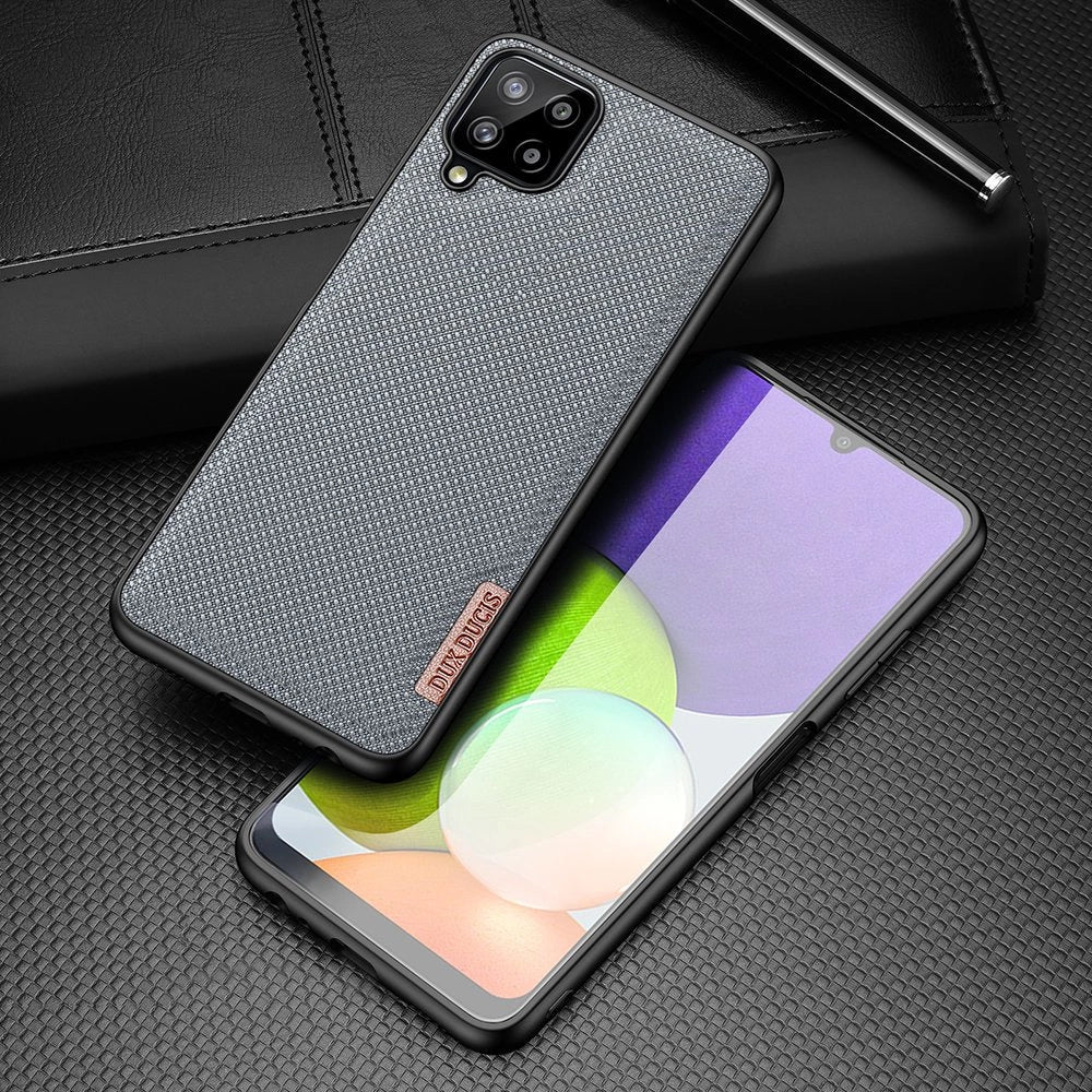 Dux Ducis Fino case covered with nylon material for Samsung Galaxy A22 4G gray_1