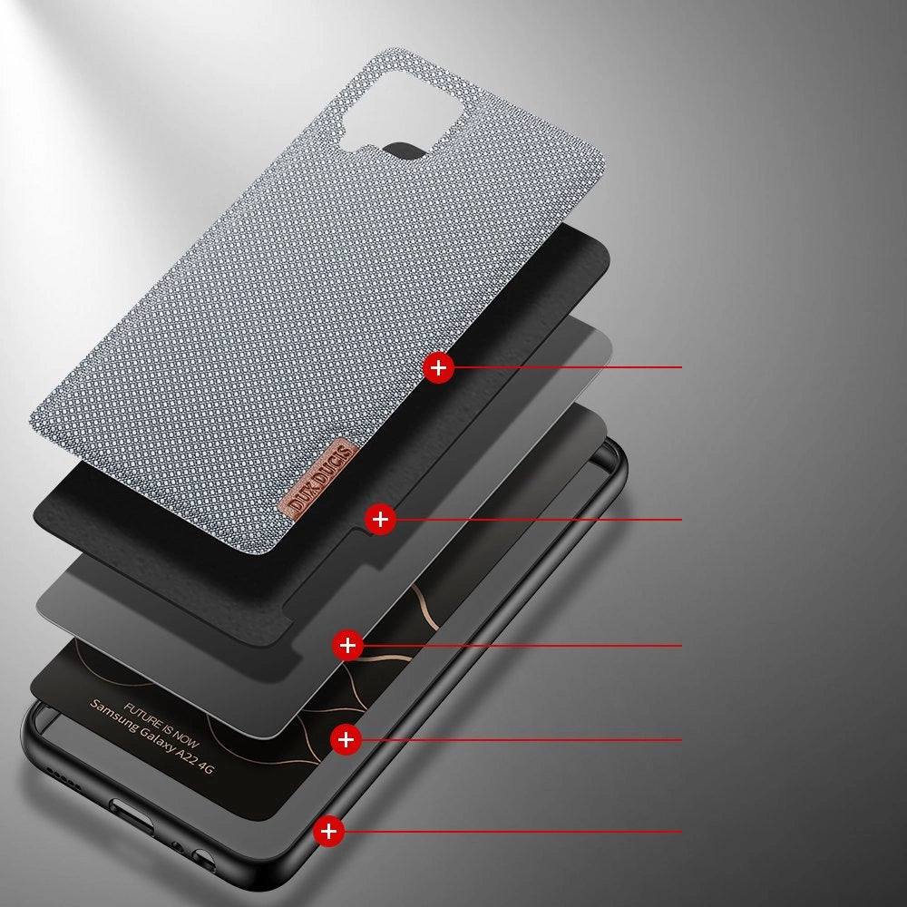 Dux Ducis Fino case covered with nylon material for Samsung Galaxy A22 4G gray_2