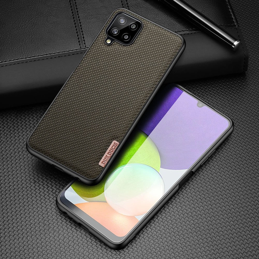 Dux Ducis Fino case covered with nylon material for Samsung Galaxy A22 4G green_1
