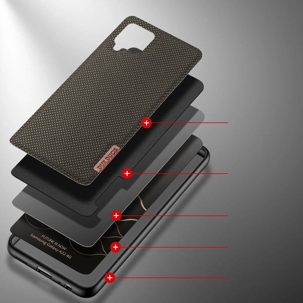 Dux Ducis Fino case covered with nylon material for Samsung Galaxy A22 4G green_2