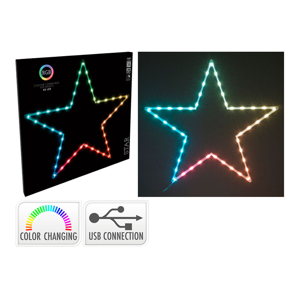 Rgb estrela 45 led_0