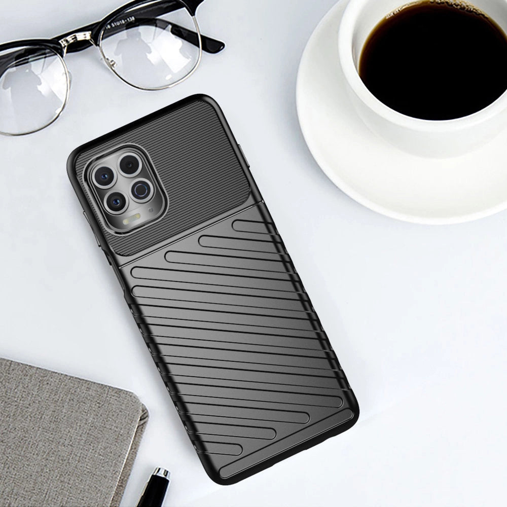 Thunder Case Flexible Tough Rugged Cover TPU Case for Motorola Moto G100 / Edge S black_9