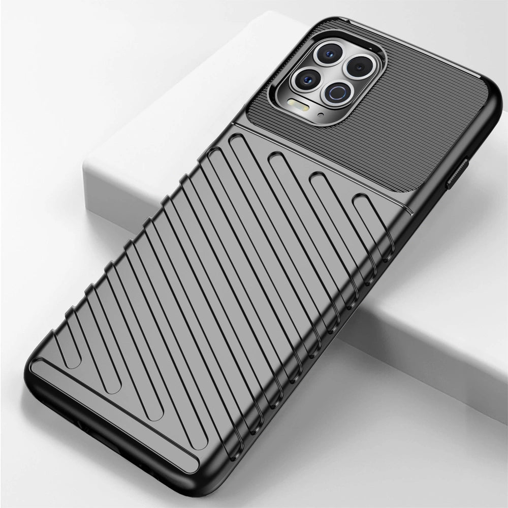 Thunder Case Flexible Tough Rugged Cover TPU Case for Motorola Moto G100 / Edge S black_11