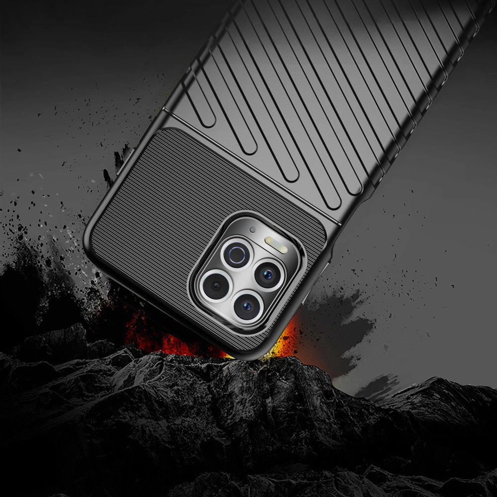 Thunder Case Flexible Tough Rugged Cover TPU Case for Motorola Moto G100 / Edge S black_4