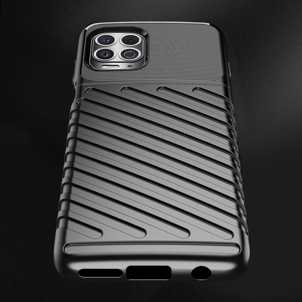 Thunder Case Flexible Tough Rugged Cover TPU Case for Motorola Moto G100 / Edge S black_5