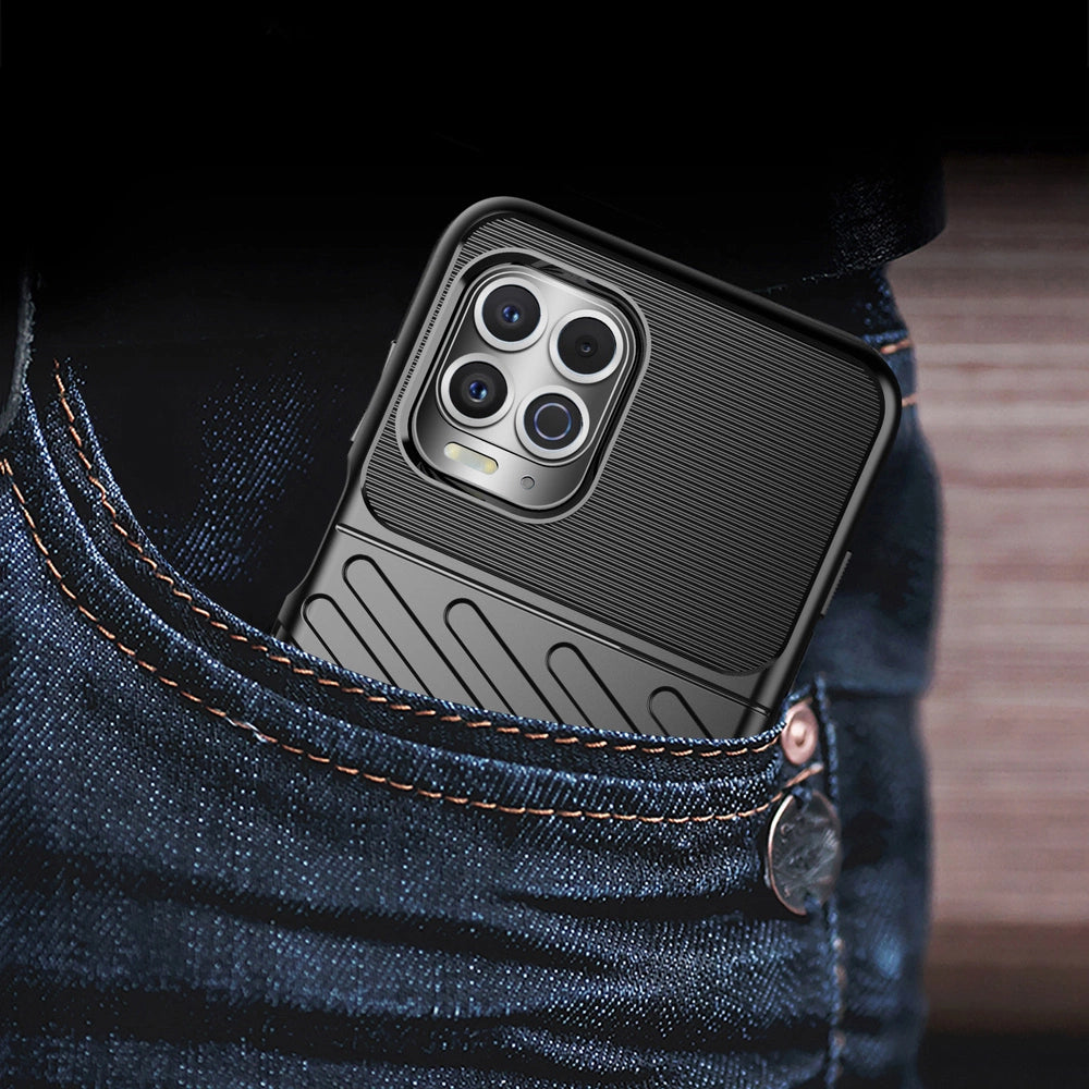 Thunder Case Flexible Tough Rugged Cover TPU Case for Motorola Moto G100 / Edge S black_7