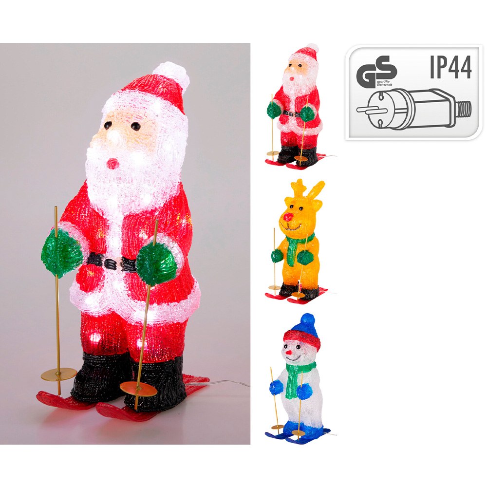Figura de natal led acrÃlica exterior, 40 leds, modelos variados, 18 x 14 x 33 cm_0