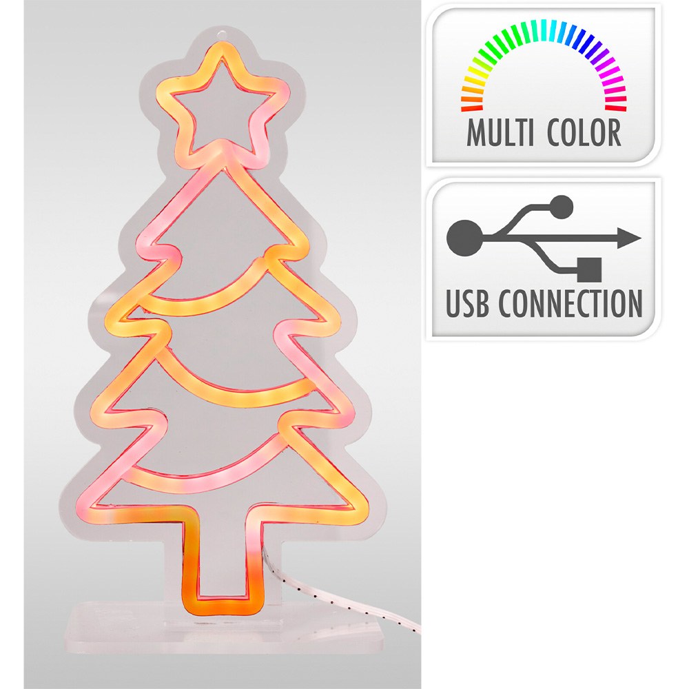 Decoração de natal em forma de figura de néon_0