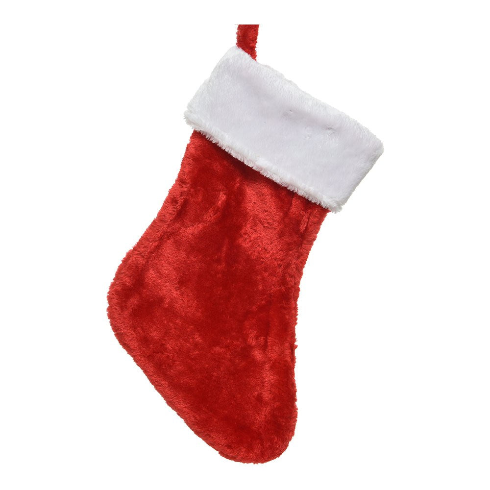Meia de natal de poliéster com cabide 27 x 40 cm_0