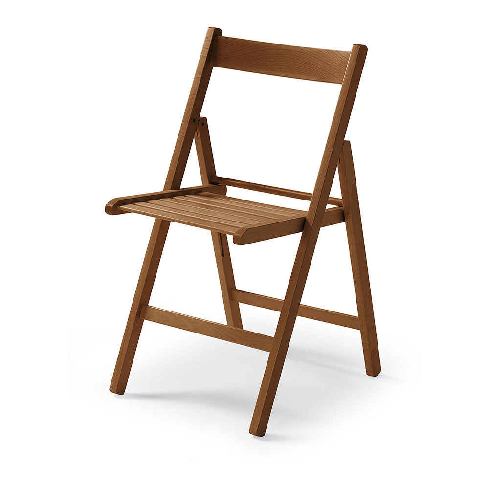 Cadeira dobravel de madeira natural cor nogal 79x42,5x47,5cm_0