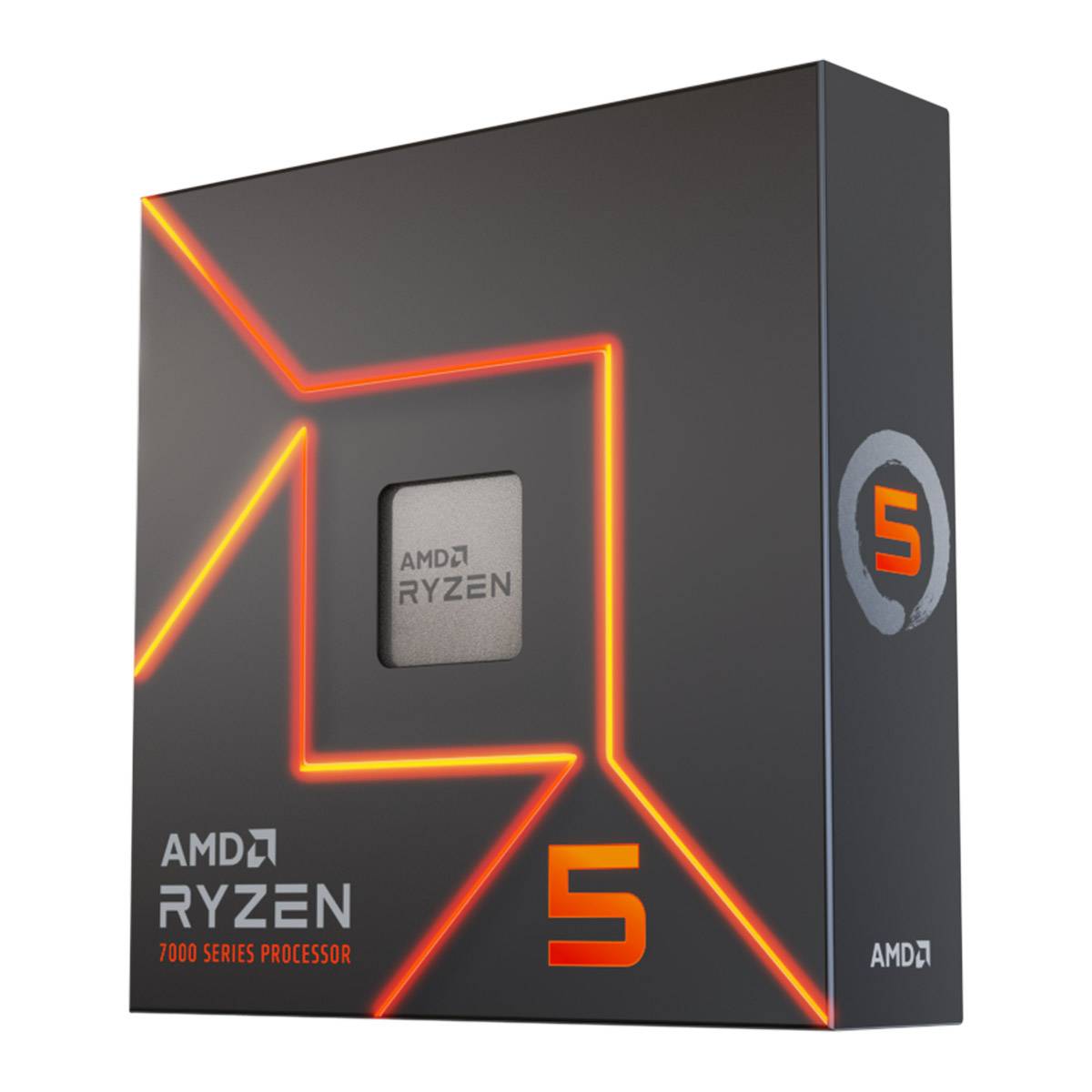 Processador AMD Ryzen 5 7600X "Zen 4" 6-Core 4.7GHz c/ Turbo 5.3GHz 38MB Cache SktAM5